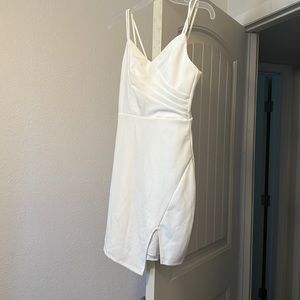 Sequin Hearts White Mini Dress